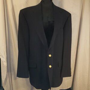 Tailors Row by Deansgate 46R Worsted Wool Navy Blazer